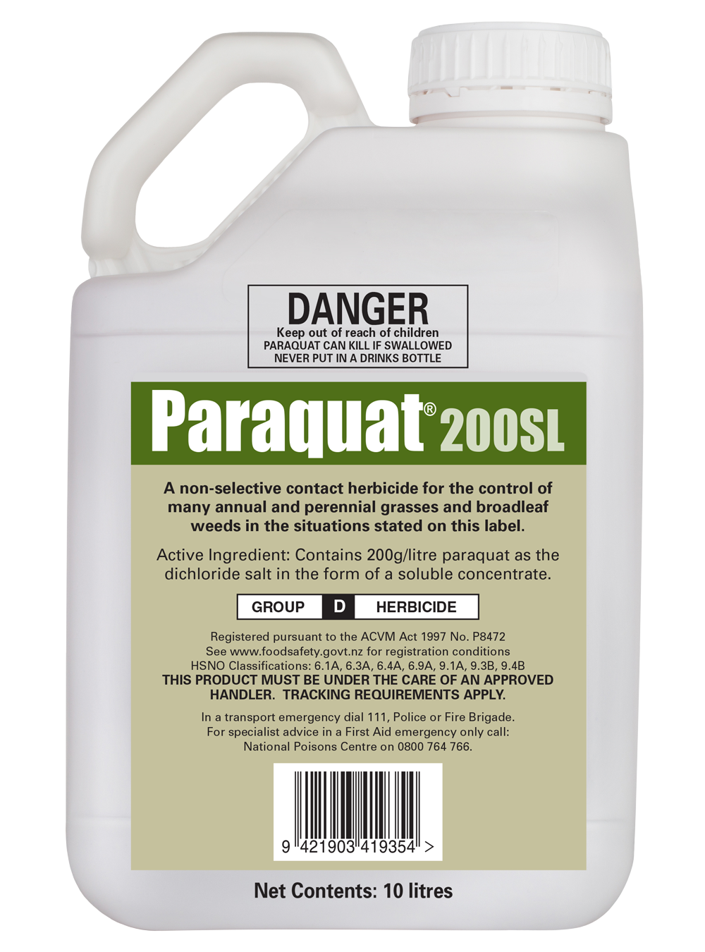 Products Containing Paraquat